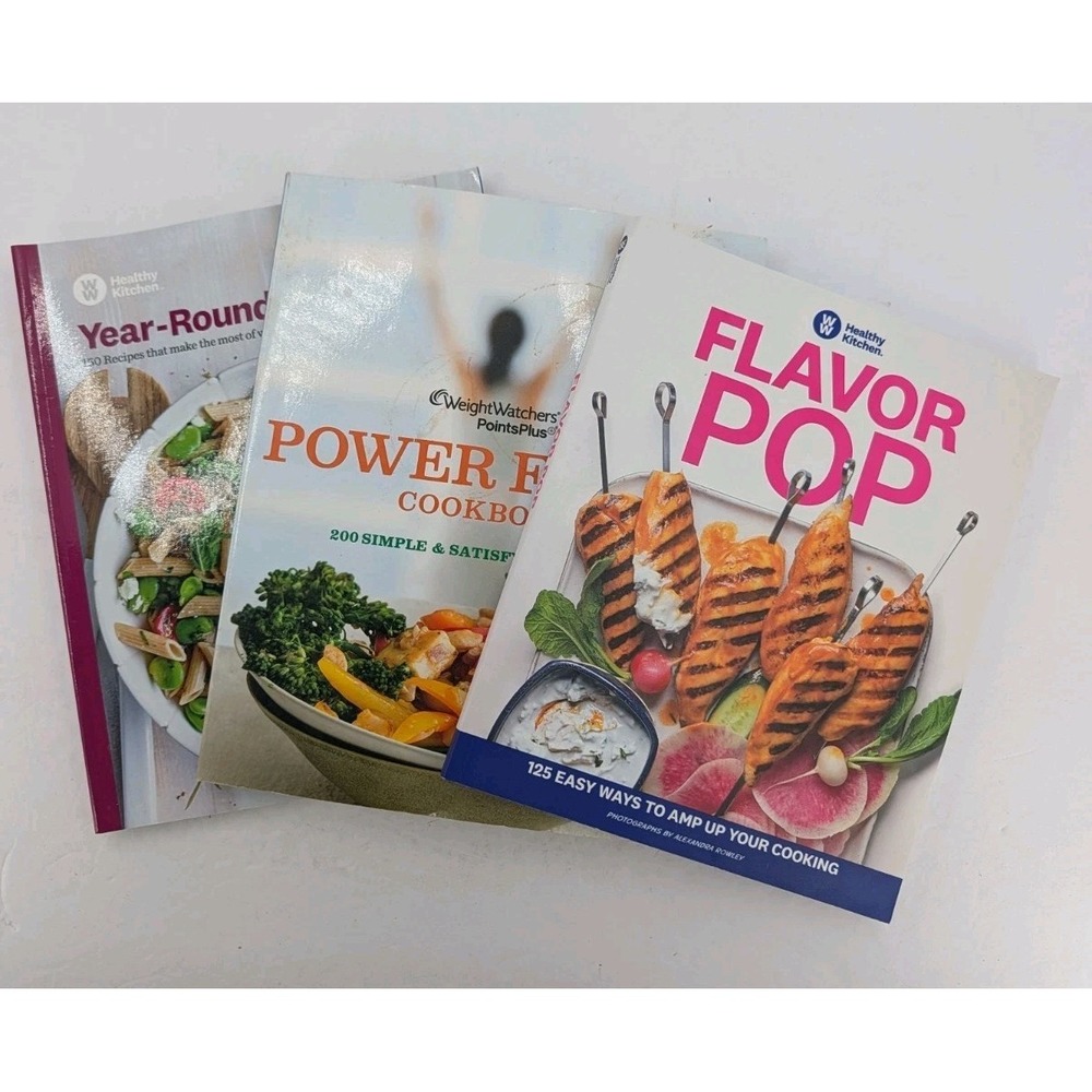 Lot‎ Of 3 WW Cookbooks Flavor Pop Power Foods Year-Round Fresh